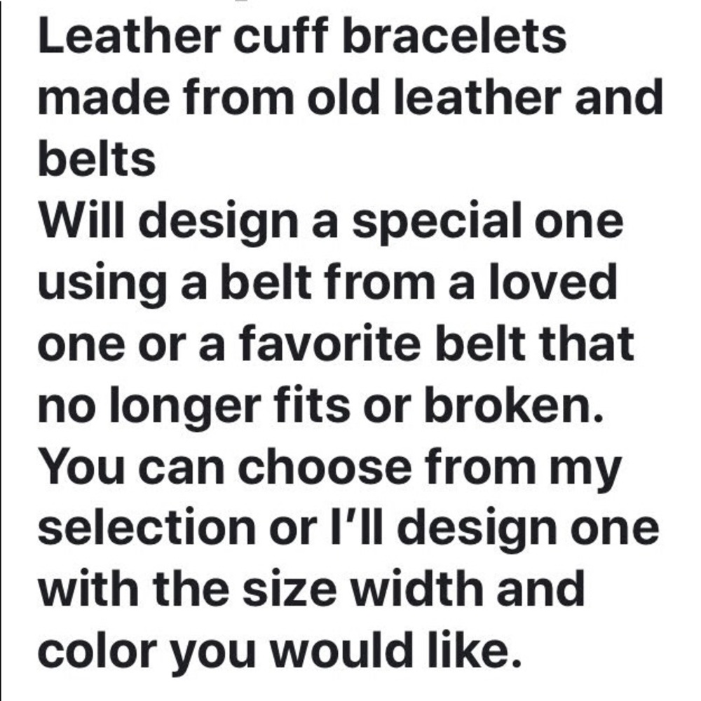 Handmade leather cuff bracelets - Picture 2 of 8